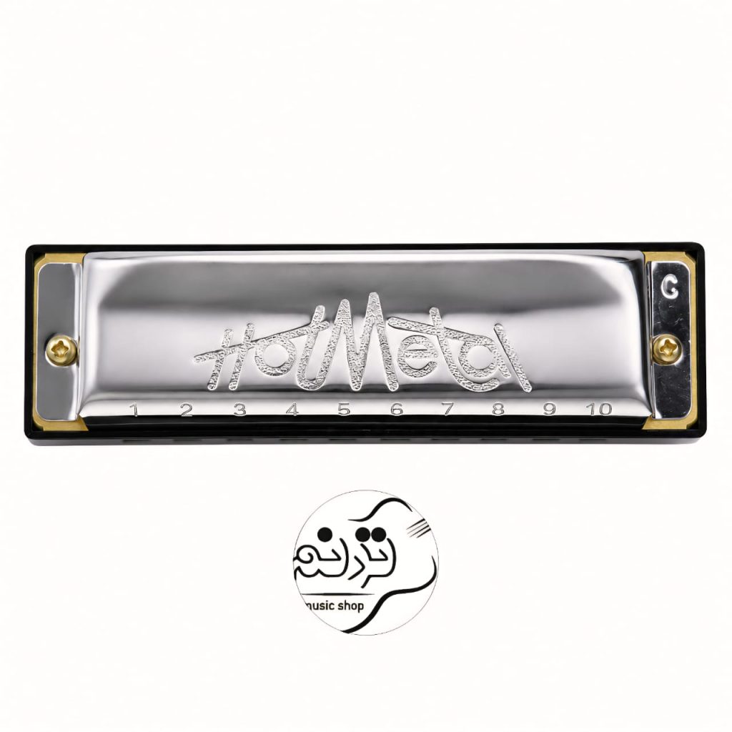 ساز دهنی هوهنر مدل Hot Metal با بدنه مشکی و کاور فلزی